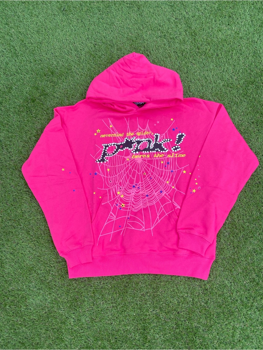 Hot Pink Graphic Spider Hoodie